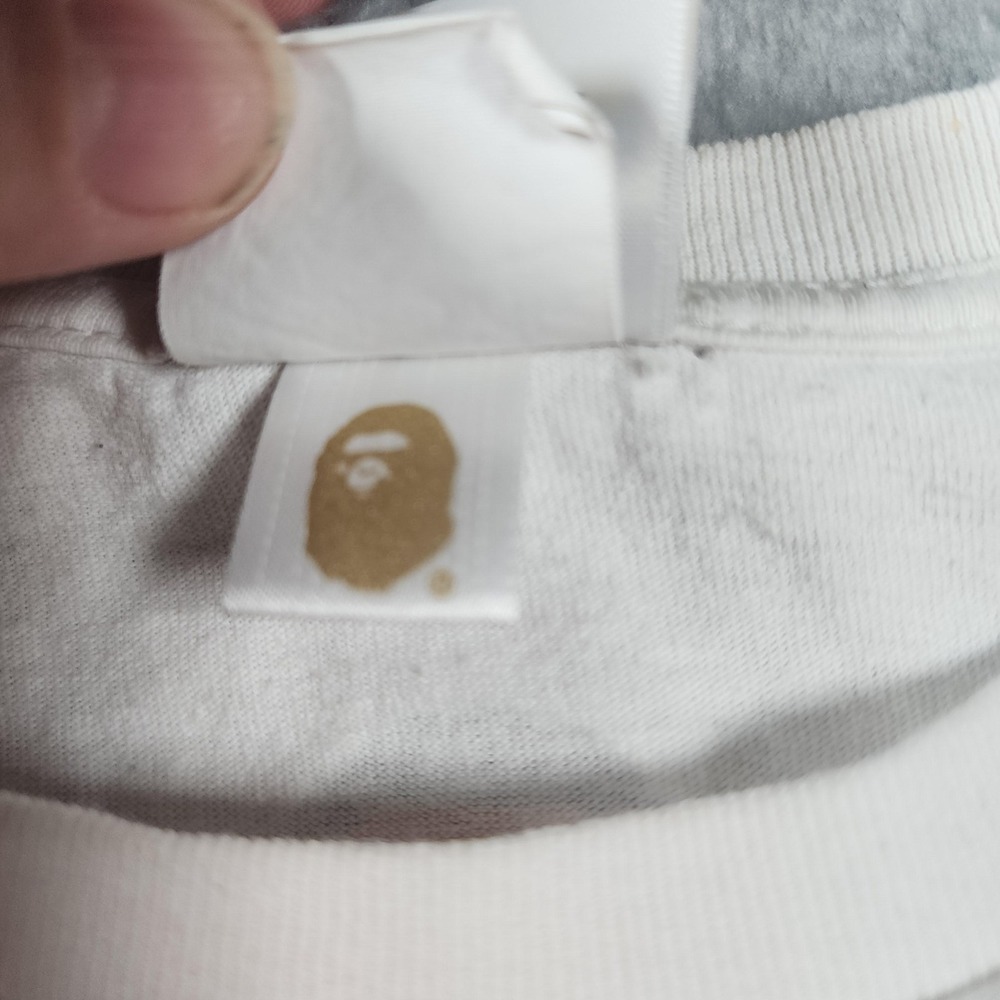 A Bathing Ape Shirt Mens L White Nanoblock Graphic Streetwear Bape Made In Japan - Picture 10 of 16